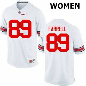 Women's Ohio State Buckeyes #89 Luke Farrell White Nike NCAA College Football Jersey Supply ZZM1644EG